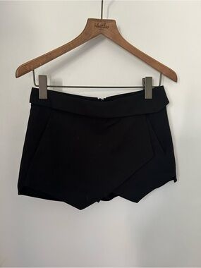 Zara Black Wrap-Front Skort